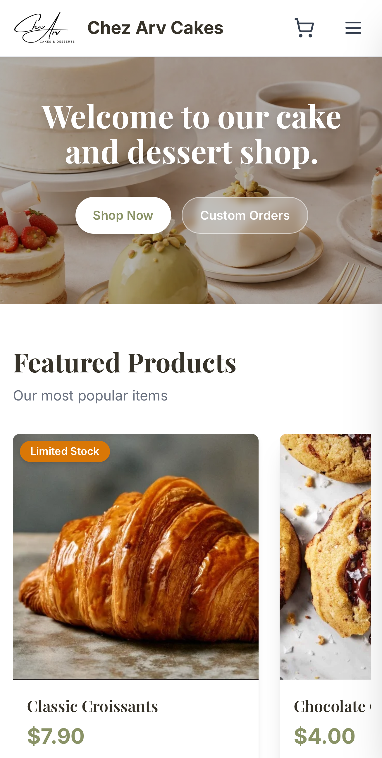 Bakerflow online storefront